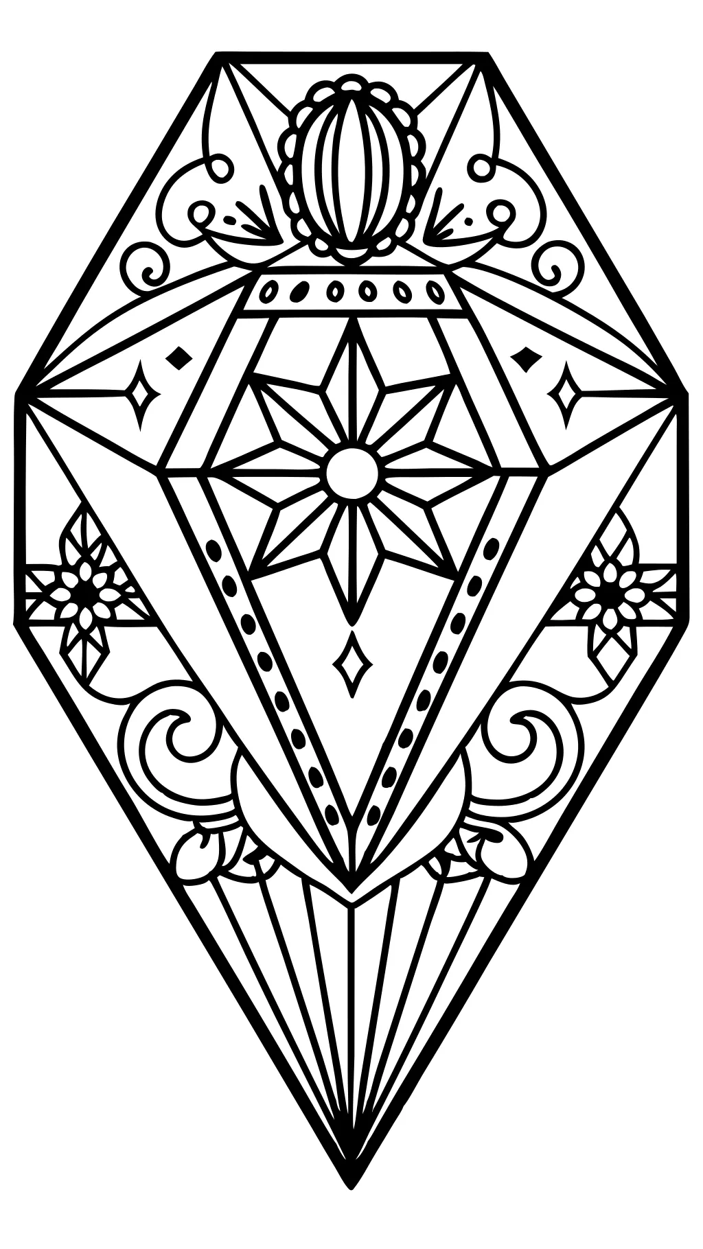 diamond coloring page